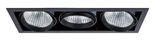[ARI51275] Kit quadra tertio -downlight orient. noir, 3 mod. led 34w 3000k 40° 3300lm incl - 51274