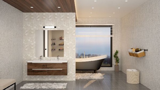 [ARI53084] Maud sym 01- réglette ip44 ik07 vol.2 a/inter led intég. 6w 4000k 700lm, noire - 53083