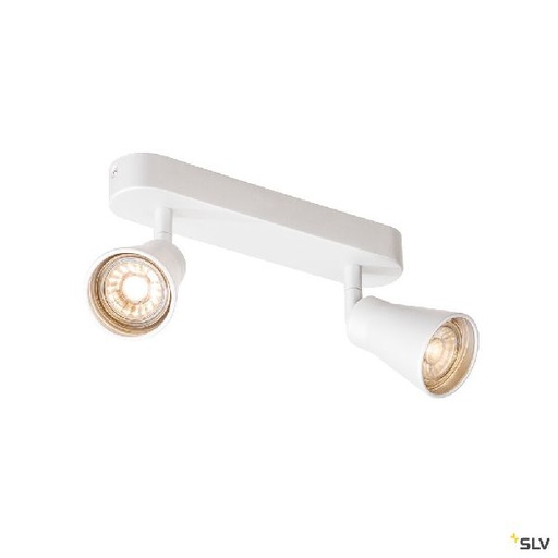 [DC1000890] AVO, applique et plafonnier intérieur, double, blanc, GU10/QPAR51, 2x 50W max 1000890