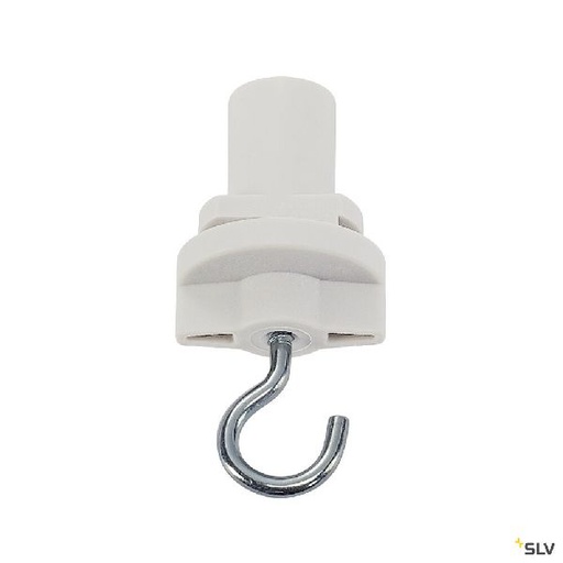 [DC1001393] S-TRACK, adaptateur avec crochet, pour rail 3 allumages, intérieur, blanc 1001393
