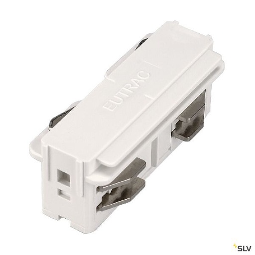 [DC1001516] EUTRAC®, connecteur droit, intérieur, pour rail 3 allumages en saillie, blanc 1001516