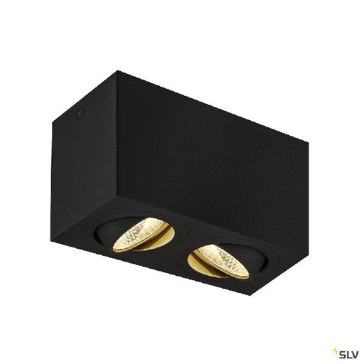 [DC1002003] TRILEDO, plafonnier intérieur, double, rectangulaire, noir, LED, 14W, 3000K 1002003