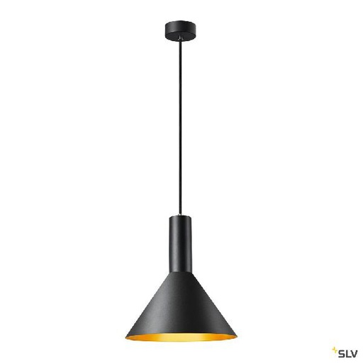 [DC1002949] PHELIA 25, suspension intérieure, Ø 27,5 cm, noir/doré, E27, 23W max 1002949