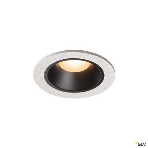 [DC1003781] NUMINOS® S, encastré de plafond, 20°, blanc/noir, LED, 8,6W, 2700K, IP20/IP44 1003781