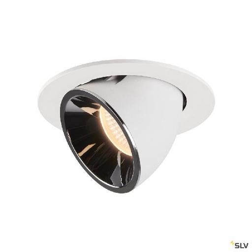 [DC1005986] NUMINOS® GIMBLE L, encastré de plafond int, 20°, blanc/chrome, LED, 25,4W, 2700K 1005986
