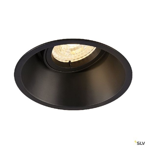 [DC113140] HORN-T, encastré de plafond intérieur, noir mat, GU10/QPAR51, 50W max 113140