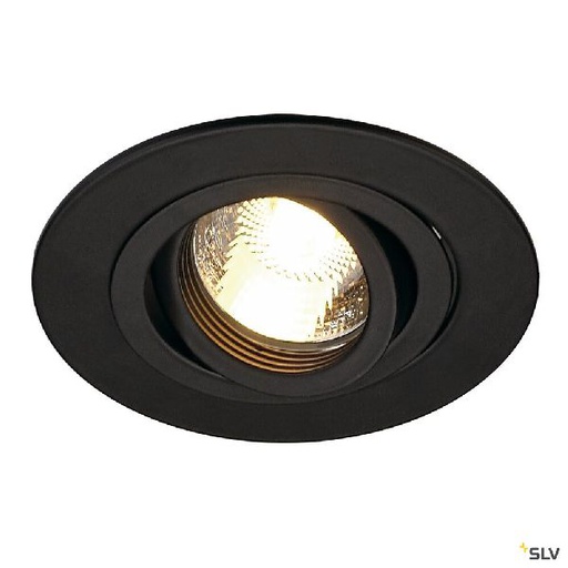 [DC113440] NEW TRIA 78 XL, ROND GU10 encastré, noir mat, max. 50W, clips ressorts 113440