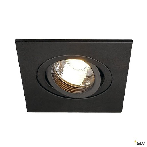 [DC113450] NEW TRIA 78 XL, CARRE GU10 encastré, noir mat, max. 50W, clips ressorts 113450