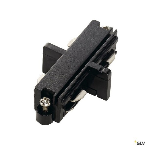 [DC143090] Connecteur droit pour rail 1 allumage 16A max, noir, électrique 143090