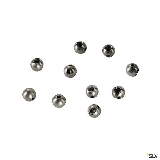 [DC961034] Embout stoppeur, avec écrou pour filin de suspension, argent, 10 pièces 961034