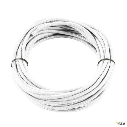 [DC961271] Câble textile, intérieur, 3 pôles, 3x0,75 mm², blanc, 10 m 961271