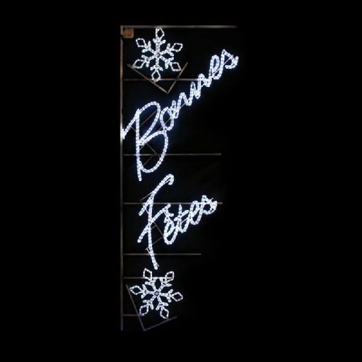 [FES-43005LED-0P0] BONNES FETES - Motif mxL1,2m230V Blanc/blanc pétillant - Festilight 43005LED-0P0