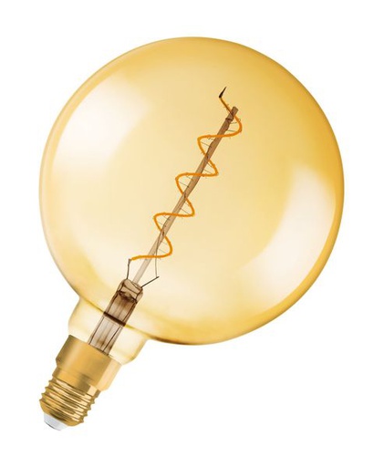 [OSR092013] LED 1906 glob28 fil spiral gold E27 5w 300lm - 092013