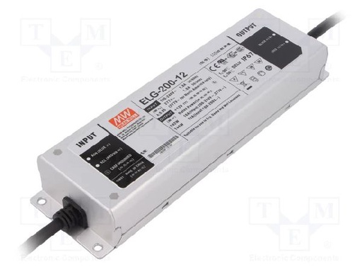 [ME-ELG-200-12] Alimentation LED 12V 200W IP67