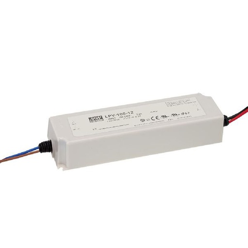 [ME-LPV-100-12] Alimentation LED 12V DC 100W IP67