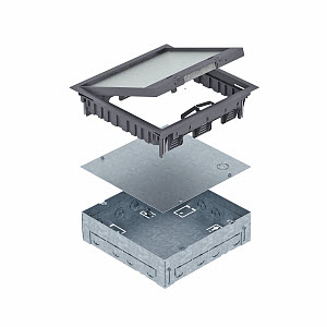 [OBO7427470] Kit boitier de sol complet UD GES9-3 7011 7427470