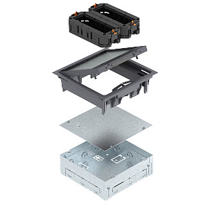 [OBO7427460] Kit boitier de sol complet UD GES4-2 7011 7427460