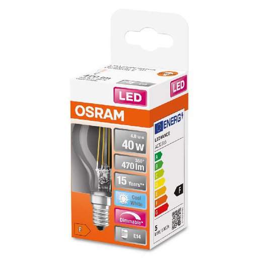 [OSR434868] LED SuperStar CL P FIL 40 dim 4,5W/840 E14 - 434868