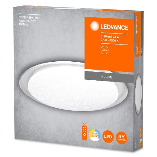 [OSR633179] LDV ORBIS SPARKLE 460mm 24W 2600lm 2800...6000K blanc Plafonnier - 633179
