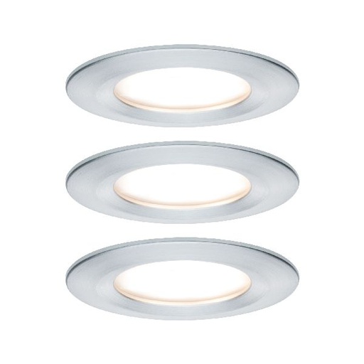 [PAU93462] Kit ENC Nova Coin rond fixe LED 3x6W 2700K 230V Alu tourné/Alu