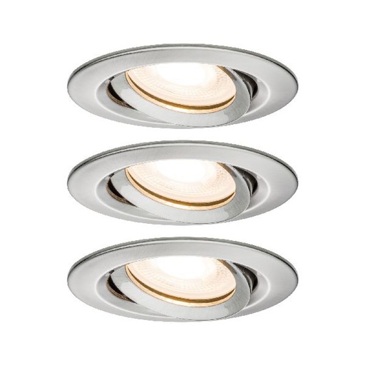 [PAU92900] Kit enc Prem Nom IP65 orientable LED 3x7W 230 V GU10 51 mm Acier brossé/alu z