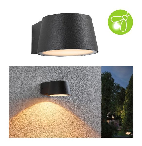 [PAU94713] Applique extérieure 230 V Capea IP44 2200 K Alu Noir resp. insectes