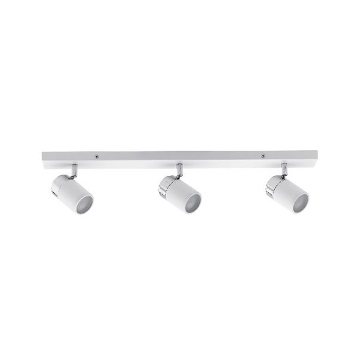 [PAU66713] Spots à patère Zyli IP44 Max. 3x10W GU10 Blanc/chrome 230V métal