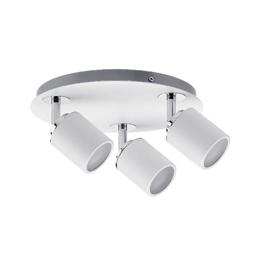 [PAU66719] Spots Tube IP44 Max. 3x10W GU10 Blanc/chrome 230V métal