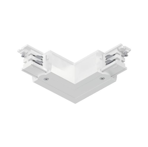 [PAU91372] Connecteur en L ProRail3 Terre ext Blanc 230V métal/plastique 3 phases