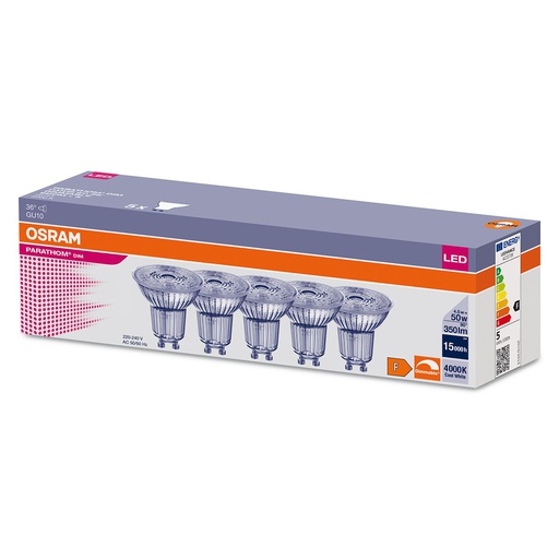 [OSR608238] Osram led parathom dim par16 50 940 gu10 x5 36deg 4,5w 350lm