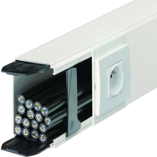 [HAG-LFF4009009016] Goulotte de distribution cloisonnable lifea LFF 40x90mm PVC Blanc LFF4009009016