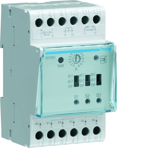 [HAG-60060] Delesteur universel pour chauffage électrique 3 voies tournantes 3 entrées 230V 60060