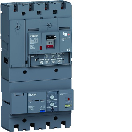 [HAG-HHT161JB] Disjoncteur Boitier Moulé + diff h3+ P250 LSI AB 4P4D In160A Icu25kA à plage HHT161JB
