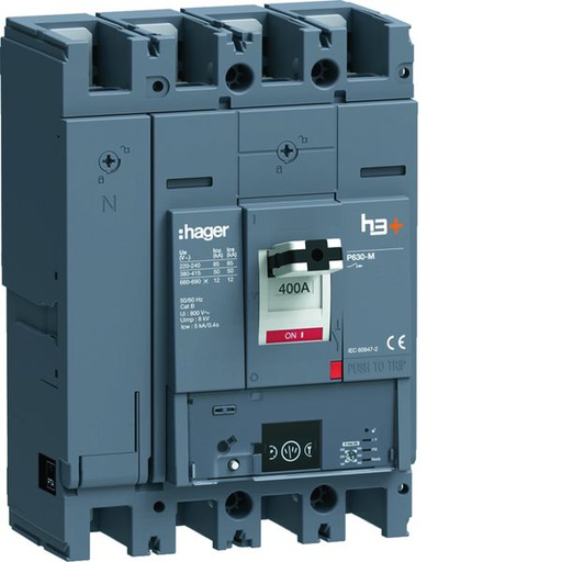 [HAG-HMW401NR] Disjoncteur Boitier Moulé h3+ P630 ENERGY 4P4D In400A Icu50kA à plage HMW401NR