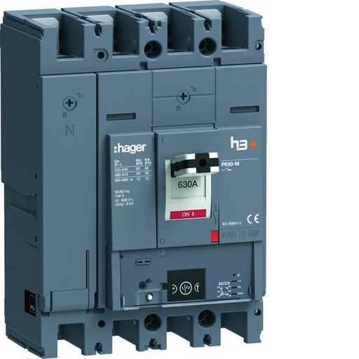 [HAG-HMW631NR] Disjoncteur Boitier Moulé h3+ P630 ENERGY 4P4D In630A Icu50kA à plage HMW631NR