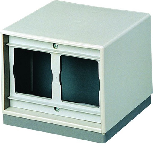 [HAG-TEHASOL508] Borne nue livrée avec sépar +2 plaques supports h90mmxl110mmxp110mm gris clair TEHASOL508