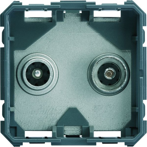 [HAG-WXF254] Prise Gallery TV + FM BNC traversante 10db 2 modules WXF254