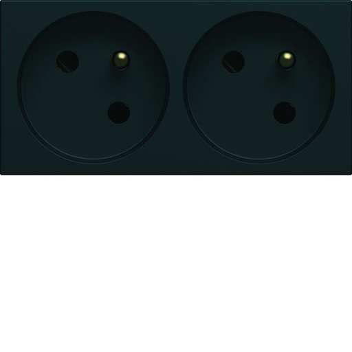 [HAG-WXF422N] Prise de courant double speciale goulotte gallery 2P+T 16A night WXF422N