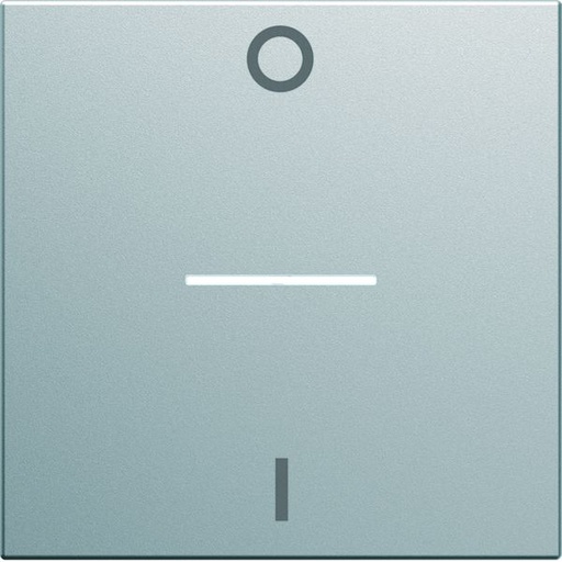 [HAG-WXD013T] Enjoliveur Gallery interrupteur marquage 0-1 à voyant 2 modules, finition Titane WXD013T