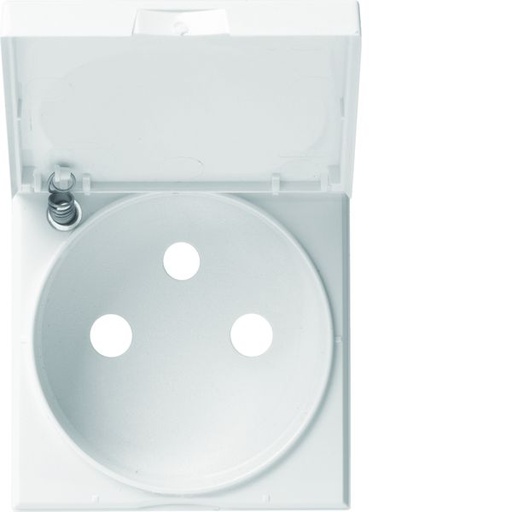 [HAG-WXD101B] Enjoliveur Gallery prise de courant à puits 2P+T avec couvercle, finition Pure WXD101B