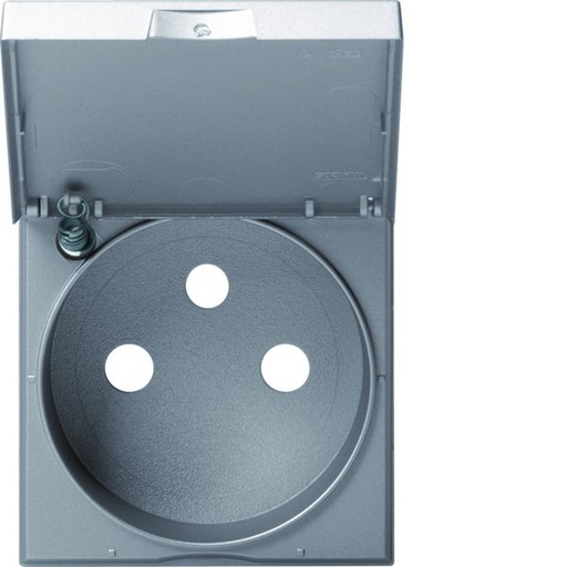 [HAG-WXD101T] Enjoliveur Gallery prise de courant à puits 2P+T avec couvercle, finition Titane WXD101T