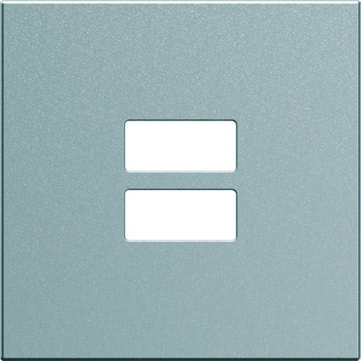 [HAG-WXD112T] Enjoliveur Gallery prise double USB, finition Titane WXD112T