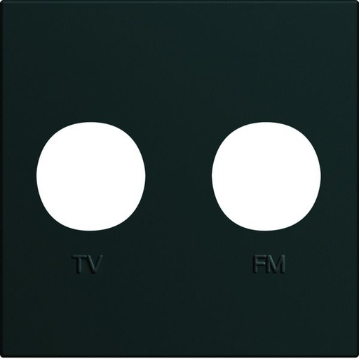 [HAG-WXD253N] Enjoliveur Gallery prise TV + FM 2 modules, finition Night WXD253N