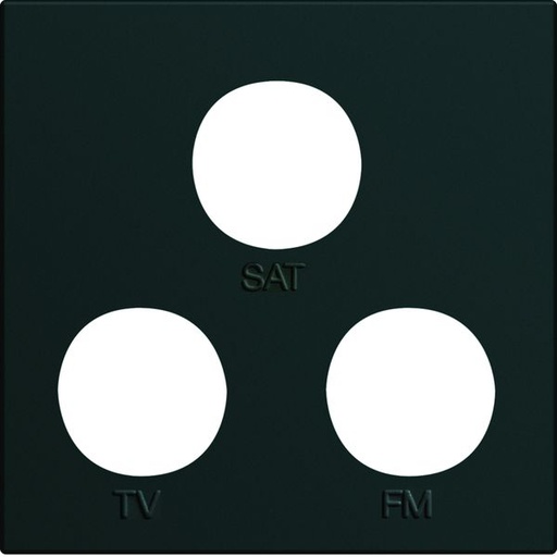 [HAG-WXD256N] Enjoliveur Gallery prise TV + FM + SAT 2 modules, finition Night WXD256N