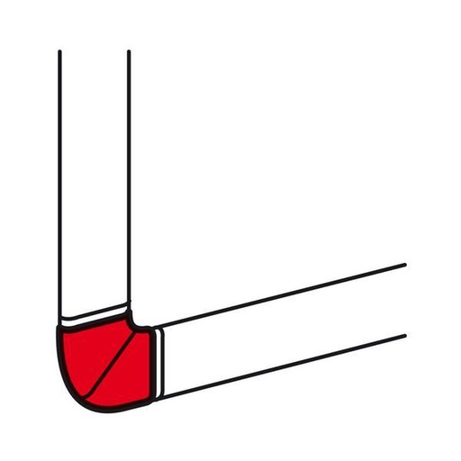 [LEG033747] Angle Plat Blanc Pour Plinthe 80X20 legrand 033747