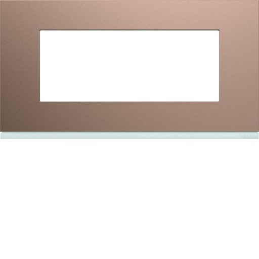 [HAG-WXP0505] Plaque de finition Gallery 5 modules Rosé entraxe 71 mm WXP0505