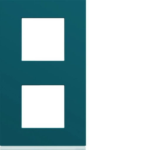 [HAG-WXP0842] Plaque de finition Gallery 2 postes Peacock verticale entraxe 71 mm WXP0842