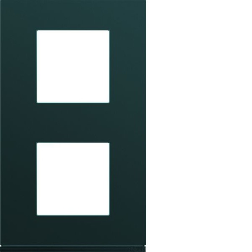 [HAG-WXP1042] Plaque de finition Gallery 2 postes Anthracite verticale entraxe 71 mm WXP1042