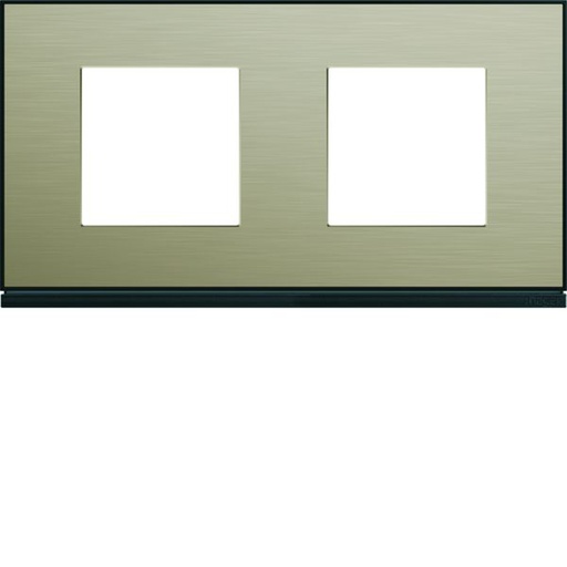 [HAG-WXP2212] Plaque de finition Gallery 2 postes Bronze horizontale entraxe 71 mm WXP2212