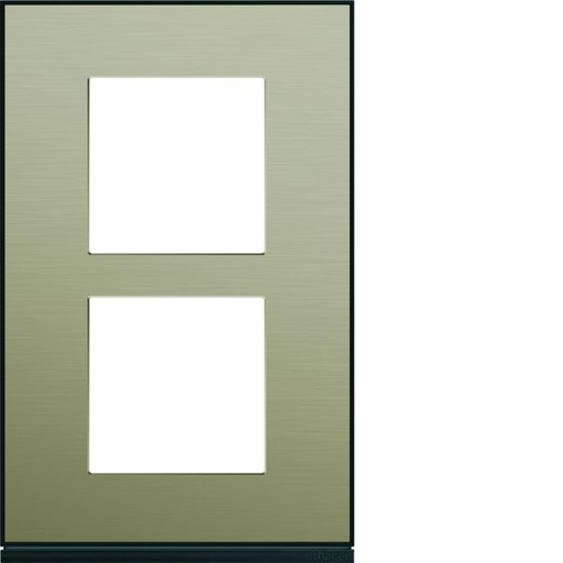 [HAG-WXP2222] Plaque de finition Gallery 2 postes Bronze verticale entraxe 57 mm WXP2222